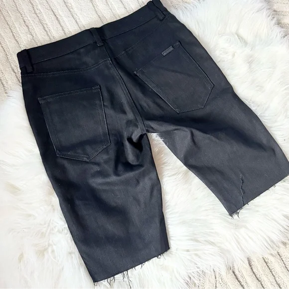 Saint Laurent Black Denim Bermuda Shorts - Picture 9 of 16